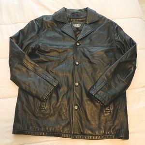 Vintage Guess Classic black leather jacket